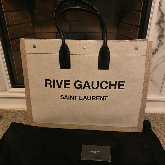 Saint Laurent Rive Gauche Tote Cream - Picture 1 of 5